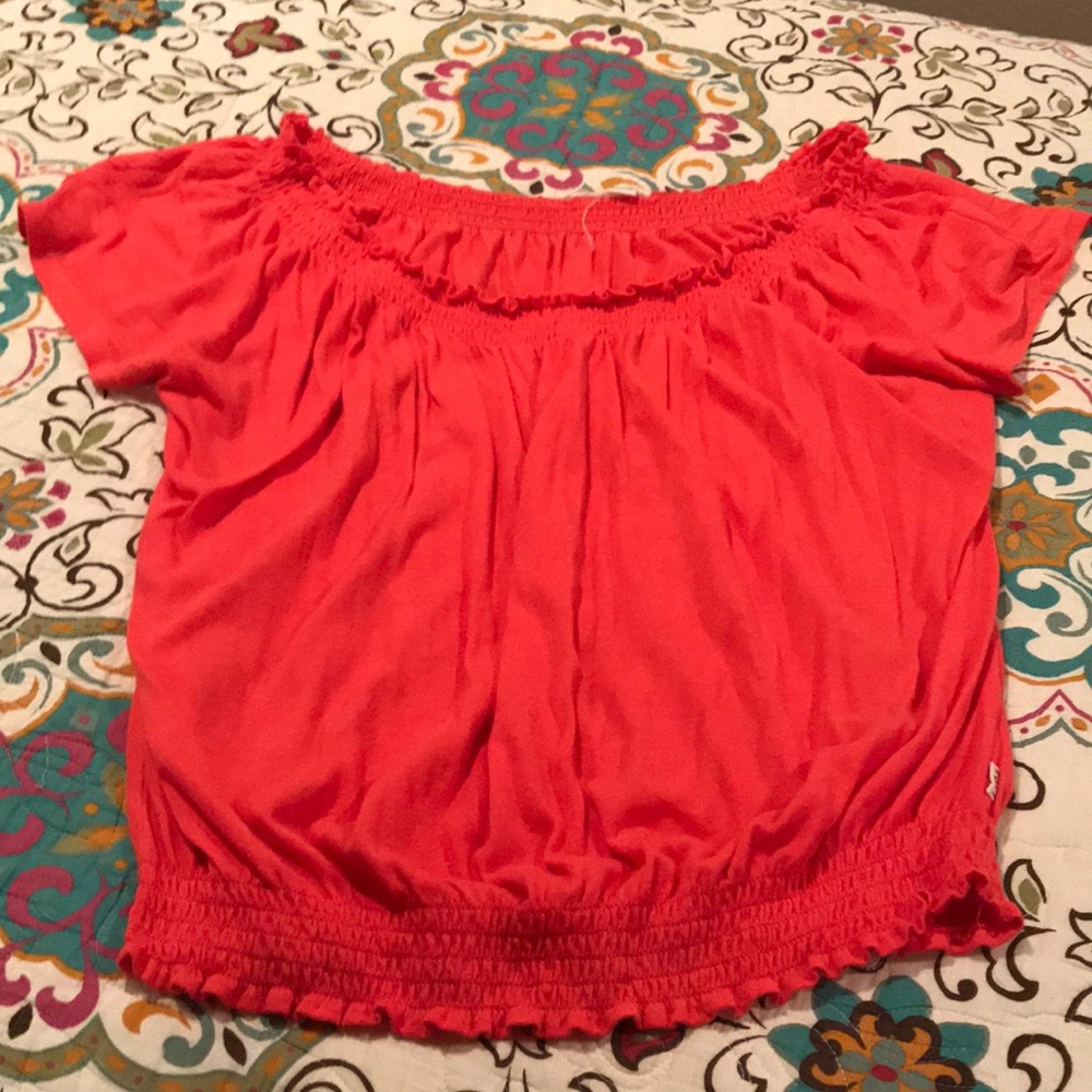 An orange Roxy shirt